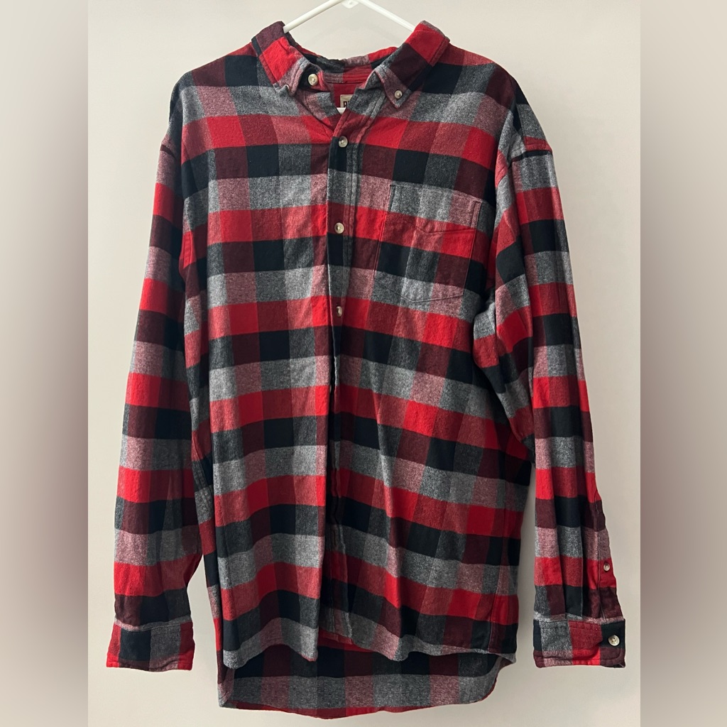 Redhead Red And Gray Plaid Casual Shirt